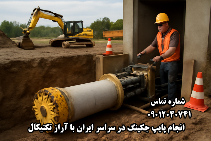 مراحل اجرای پایپ جکینگ