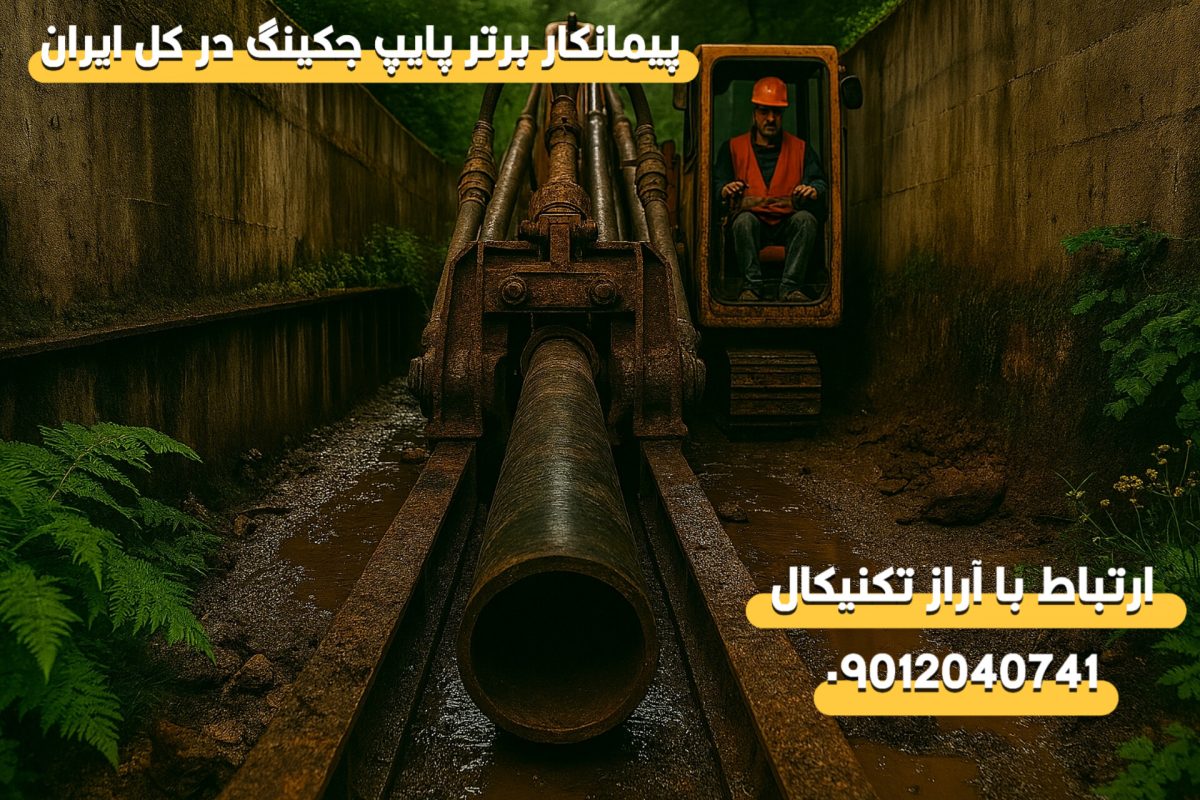 جهت حفاری به روش پایپ جکینگ با ما در ارتباط باشید 09012040741 پایپ جکینگ یک تکنیک پیشرفته جهت نصب لوله های زیرزمینی ، کانالها و لوله های مخصوص برق و مخابرات می باشد. آراز تکنیکال پیمانکار برتر حفاری به روش پایپ جکینگ