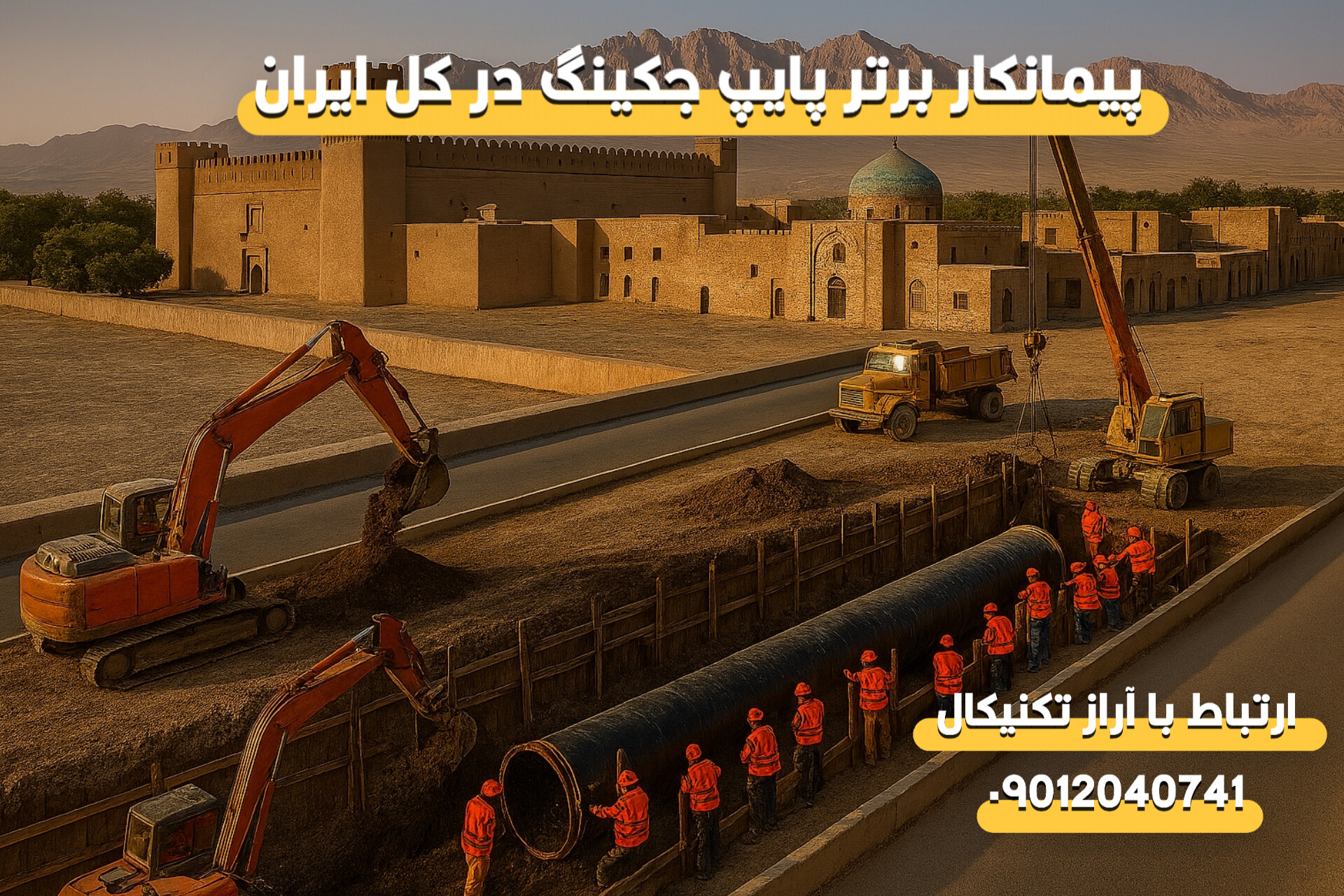 پیمانکار لوله رانی در استان کرمان