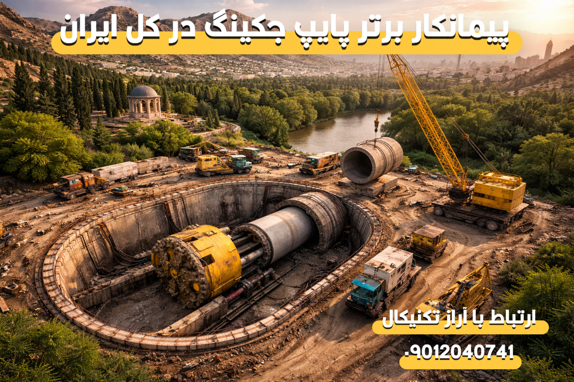 پیمانکار متخصص لوله‌رانی افقی در استان فارس و شیراز
