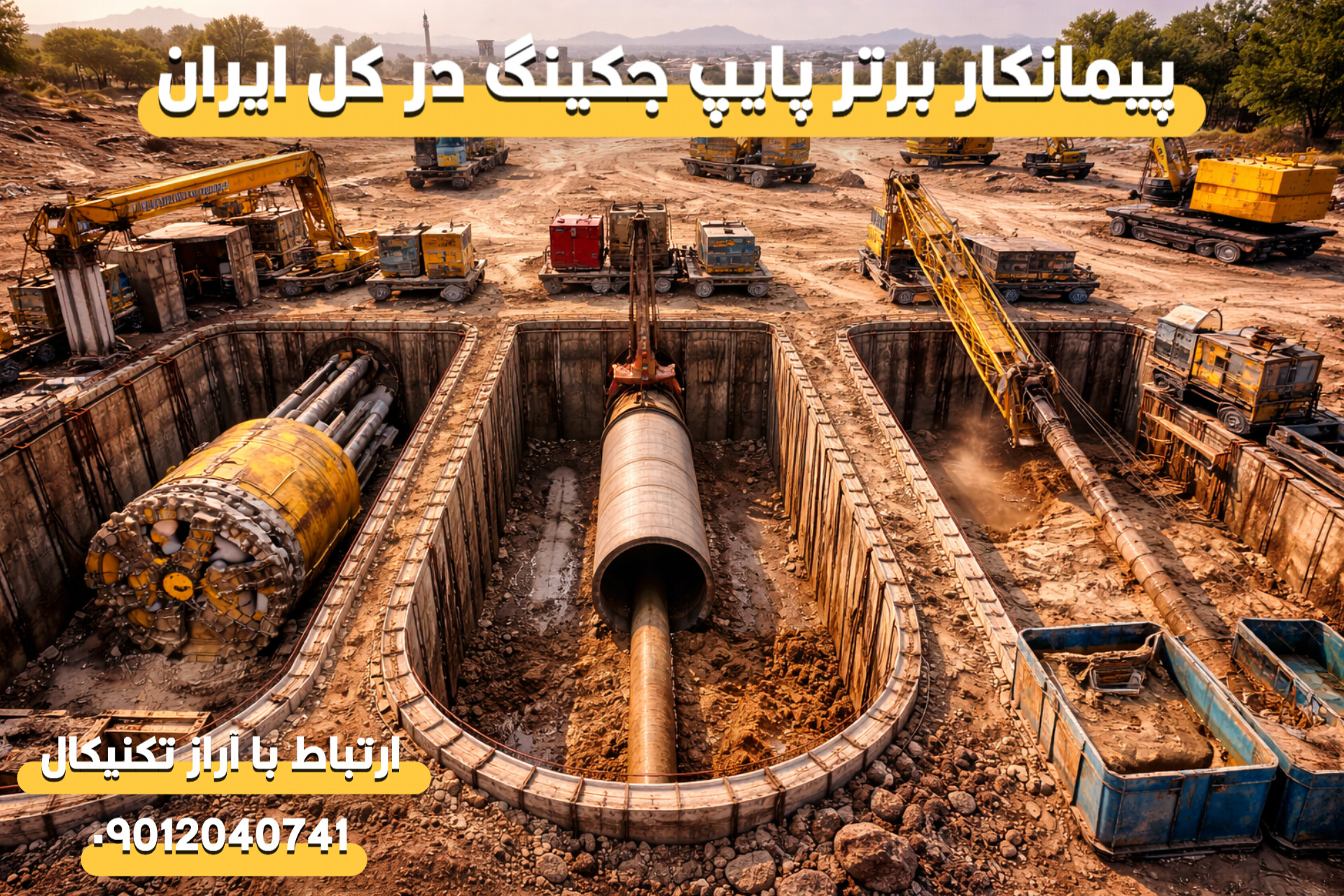 تفاوت پایپ جکینگ، لوله‌رانی و حفاری افقی چیست؟