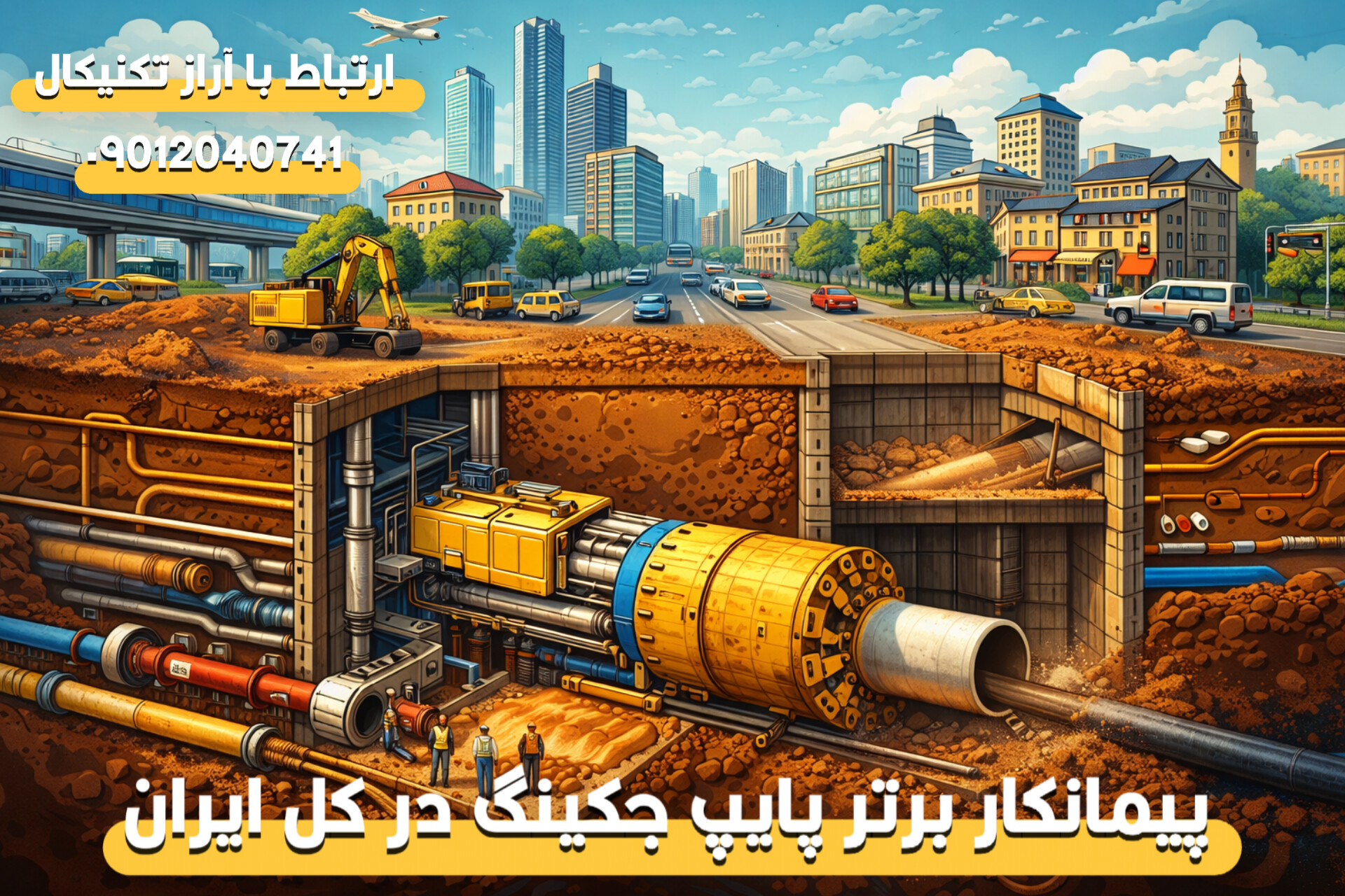 کاربردهای پایپ جکینگ در پروژه‌های شهری و زیرساخت‌های عمرانی