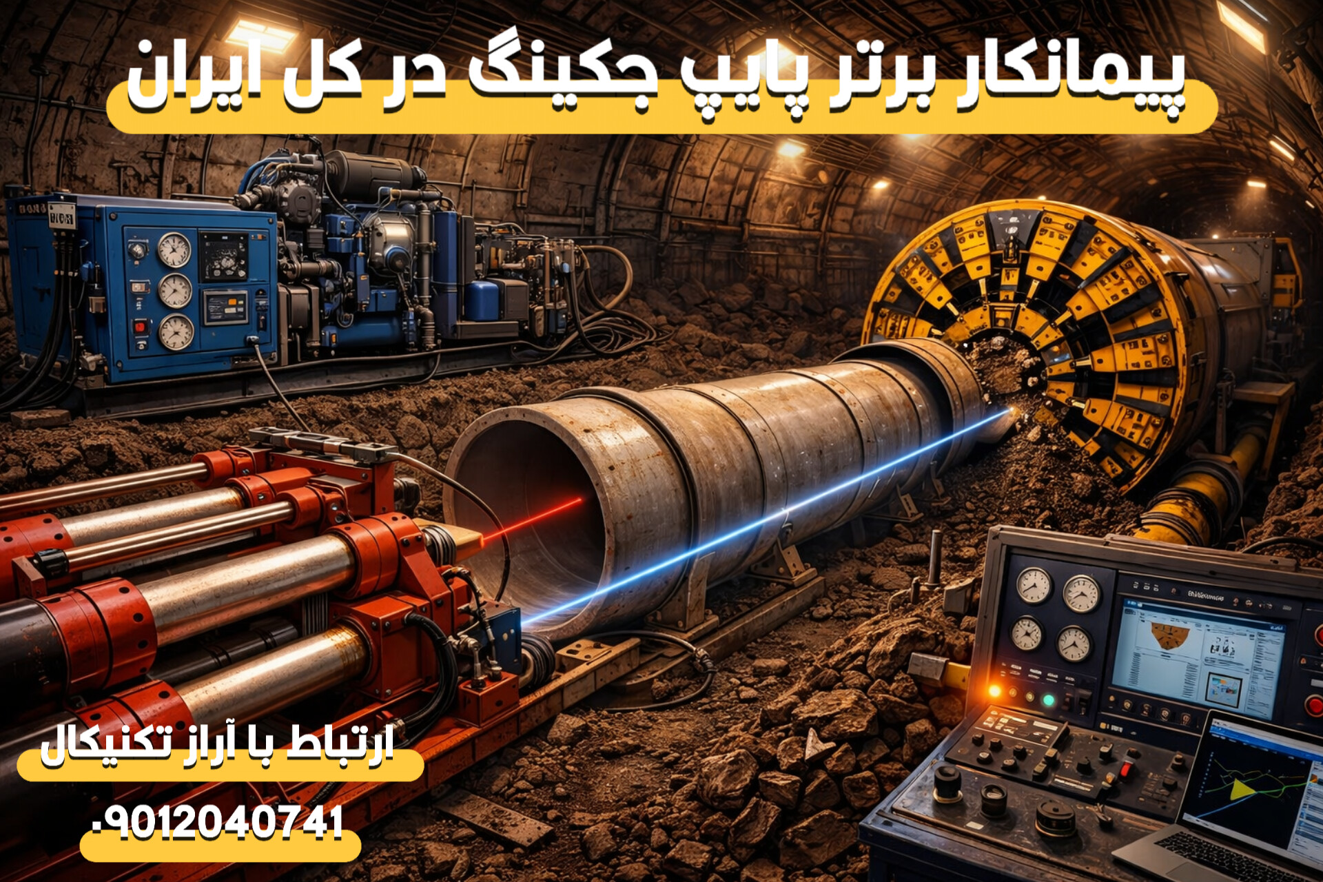 تجهیزات پایپ جکینگ و نقش آن‌ها در موفقیت پروژه