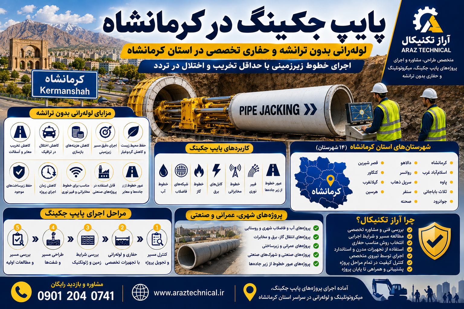 پایپ جکینگ در کرمانشاه