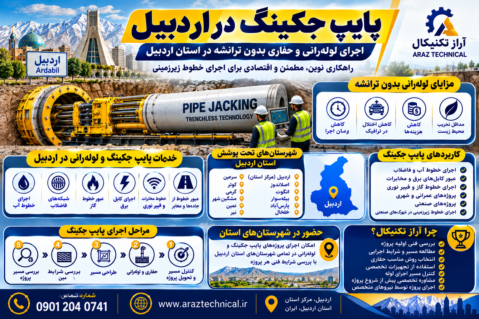 پایپ جکینگ در اردبیل