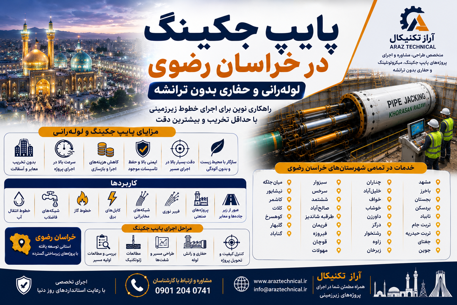 پایپ جکینگ در خراسان رضوی