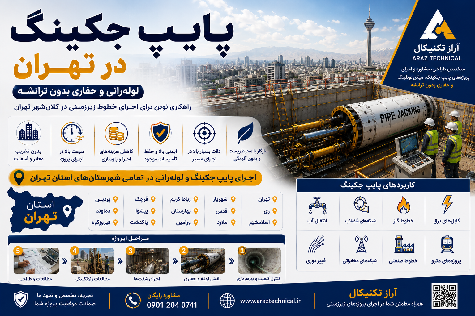 پایپ جکینگ در تهران