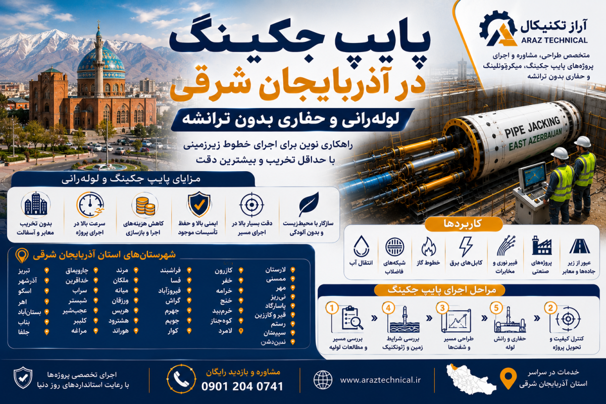 پایپ جکینگ در آذربایجان شرقی