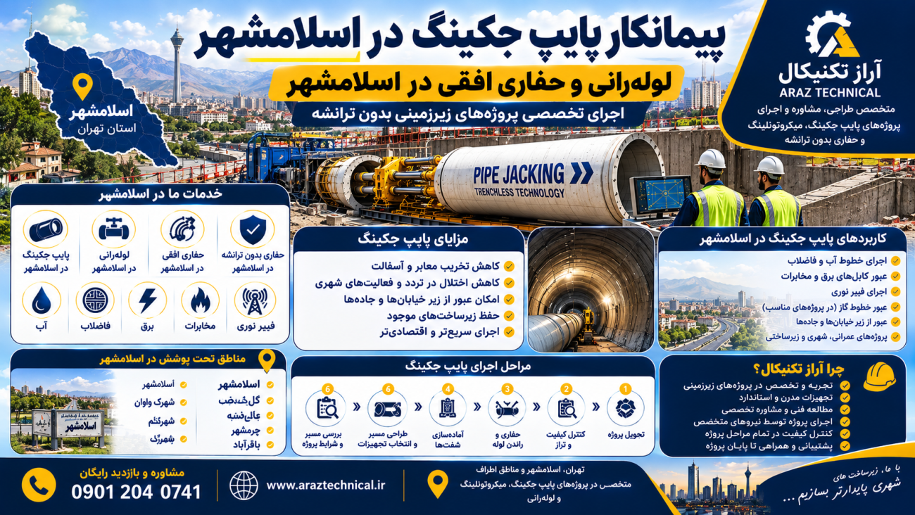 پیمانکار پایپ جکینگ در اسلامشهر