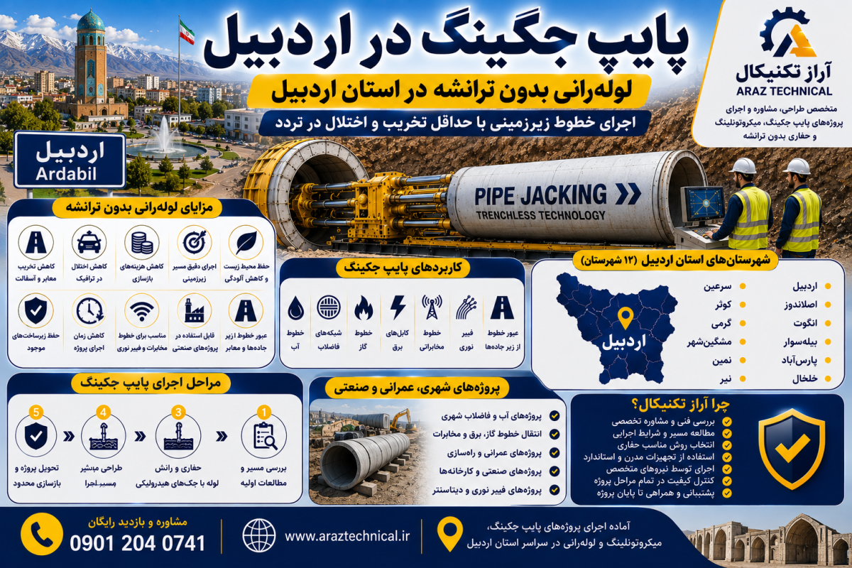 پایپ جکینگ در اردبیل