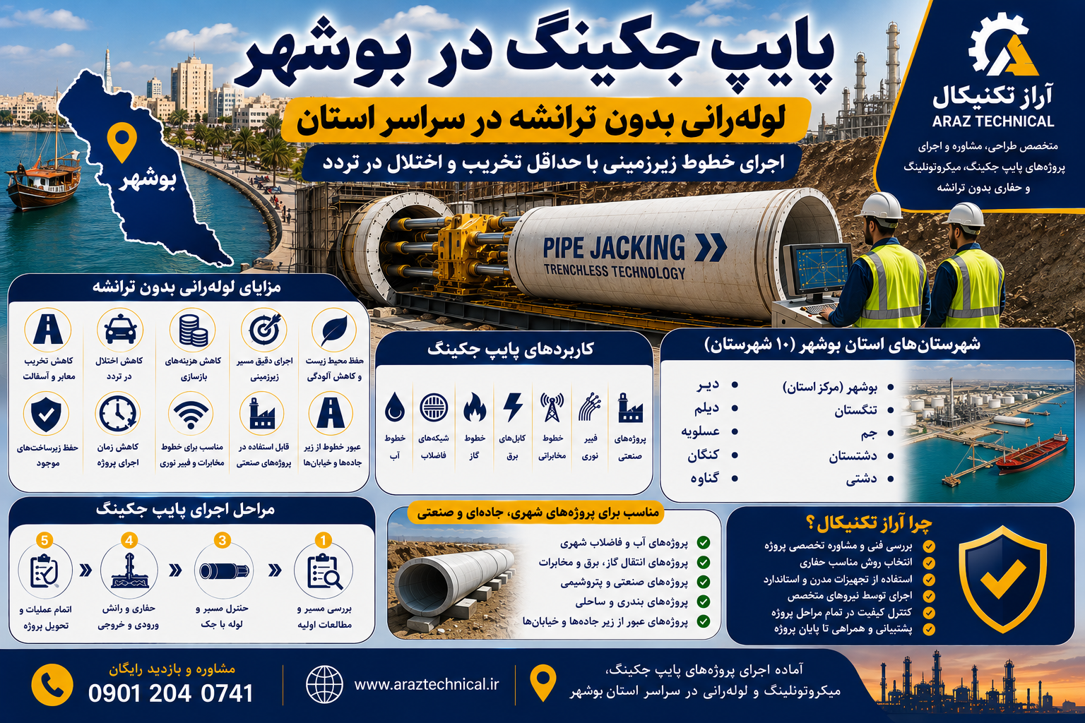 پایپ جکینگ در بوشهر